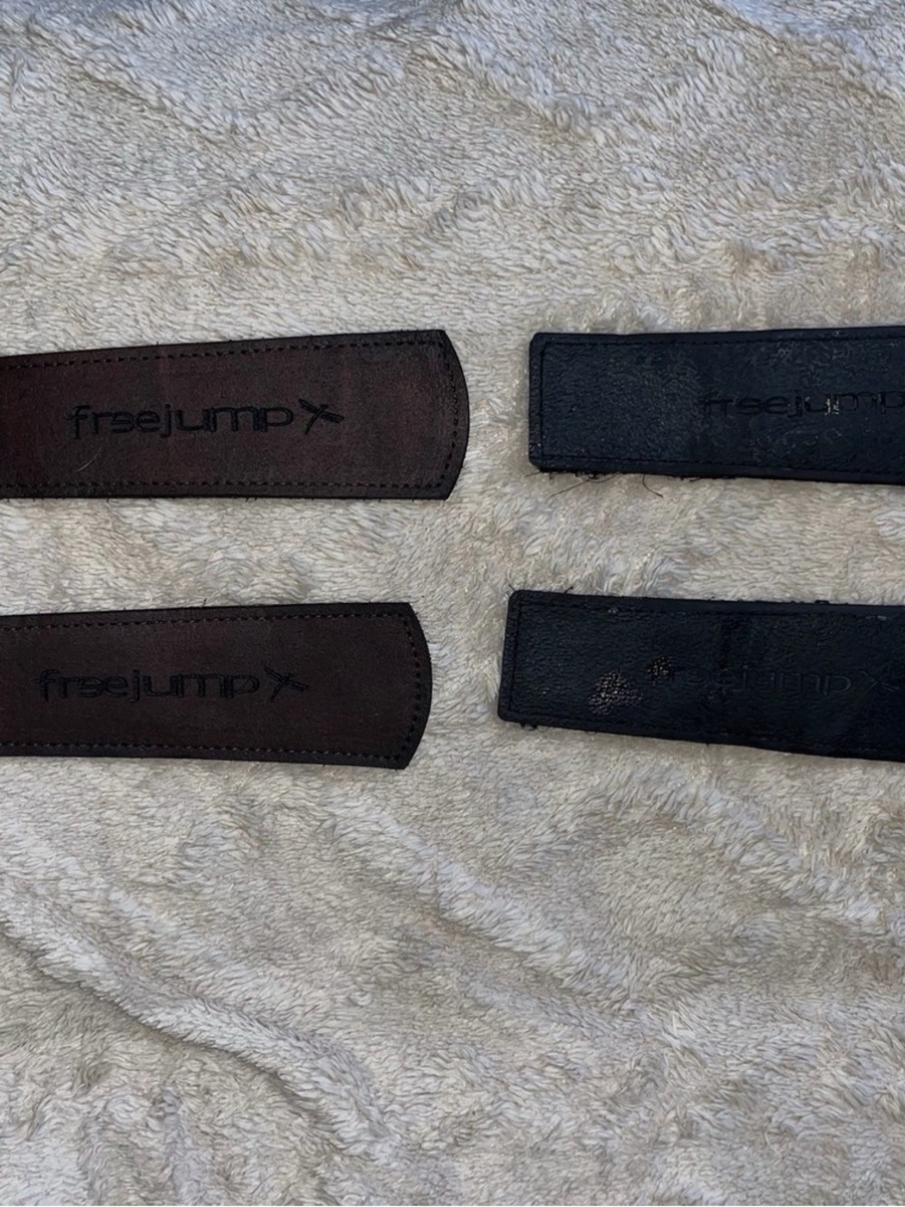 FREEJUMP PRO GRIP STIRRUP LEATHERS BROWN LARGE - Picture 3 of 5